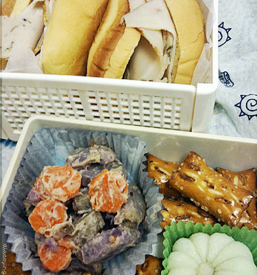 Mini Turkey Sammies, Purple Potato Salad