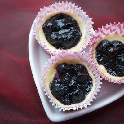 Mini Blueberry Cheesecakes with Trefoils™ Cookie Crust
