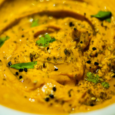 Super Smooth Roasted Red Pepper Hummus