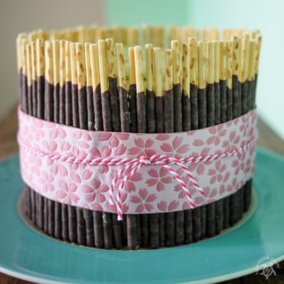 Matcha Pocky Cake with Yuzu Curd Filling